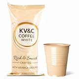 KV&C - Instant White Coffee | In Cup Vending Machines | Camping | Travel | Office | 73mm | INCUP KLIX Drinks (WHITENER - NO SUGAR - 25 CUPS (1 SLEEVE))