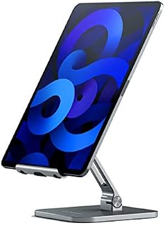 Satechi Aluminum Desktop Stand - Adjustable Tablet Mount with Protective Grips - Compatible with 2022 iPad Air M1, 2021 iPad Pro M1, 2020/2018 iPad Pro, 2020 iPad Air, and All iPad Models