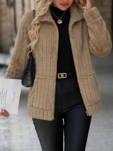 Women's Full Zip Sherpa Fleece Jacket - Image 5