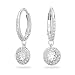 Produktbild Swarovski Angelic Drop-Ohrhänger, Rundschliff, Weiß, Rhodiniert