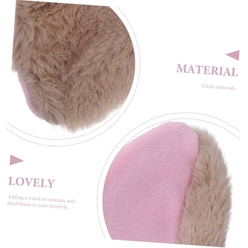 Bandeau oreilles lapin rose confortable pour retenir queue de cheval - 7