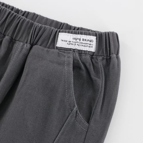 Kids Pants Boys with Solid Color, Boys Slacks Pull on Pants for Spring & Autumn3