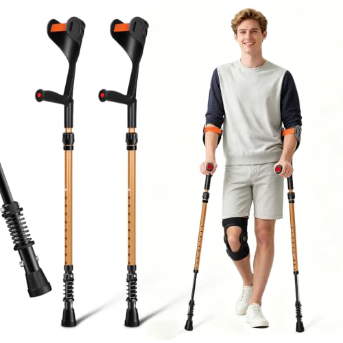 Foldable Shock Absorbing Forearm Crutches