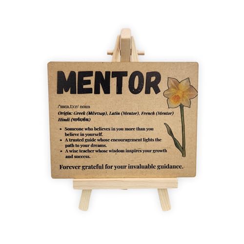tinydabba Wooden Definition Plaque with Easel – Mentor Gift by tinydabba