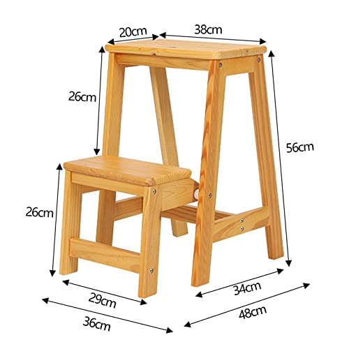 Taburete plegable de madera con escalones antideslizantes para el hogar 3
