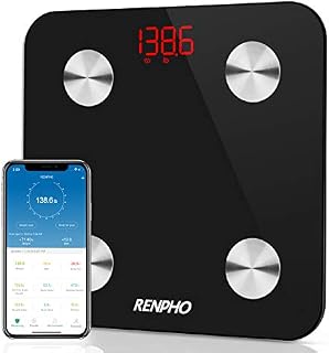 RENPHO Smart Bathroom Scale, Bluetooth Body Fat Monitor Weight Scale, Digital BMI Key
