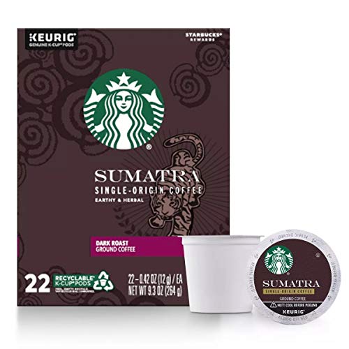 Keurig スターバックス [スマトラ] K cup コーヒー 22個入り ダークロースト/Starbucks Sumatra Blend Dark Roast Coffee - Keurig K-Cup Pods [海外直送品] [並行輸入品]