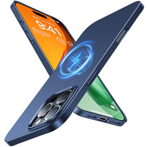 TORRAS Magnetic Slim-Fit for iPhone 16 Pro Max Case 6.9 inch, Ultra-Thin 16 ProMax Phone Case Compatible with MagSafe, Light Anti-Scratch Matte Hard PC Bayer OriginFit, Navy Blue 5-Navy Blue