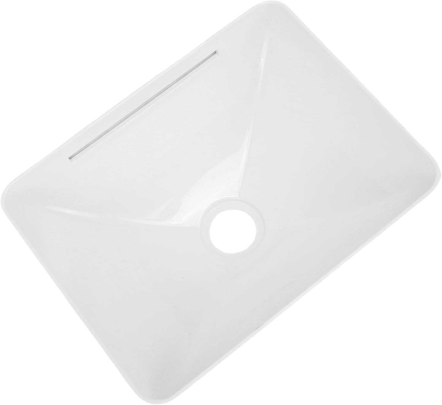 GOTOTOP Acrylic RV Bathroom Sink, Scratchproof Above Counter Lavatory Sink, Ideal for RVs and Boats with 50mm Drain Outlet 13.69x10.22x5.55 in