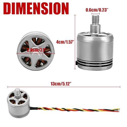 4PCS Brushless Motor 2312A (2CW and 2CCW) 800KV Replacement Drone Accessories for DJI Original Phantom 3 Brushless Motor for Multi-axis Aircraft DIY Replaceable (Used) - Thumbnail 2