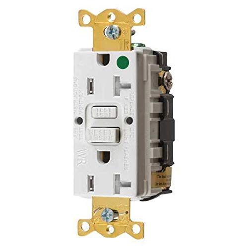 GFCI Receptacle, 20A, 125VAC, 5-20R, White