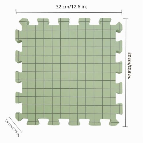 Blockiermatten-Set: 4 Schaumstoffmatten mit Raster + 50 T-Nadeln – für Häkel- & Strickprojekte – Bild 4