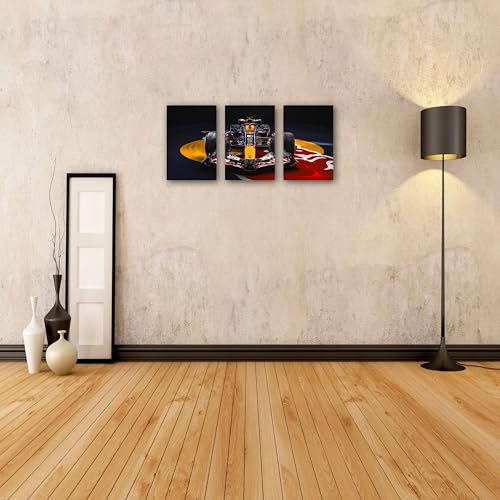 Image of Wrap & Wish Red Bull Racing RB22 Formula 1 2026 Front View Split Wall Posters Set (A4 Size, 9x12 Inch) | Pack of 3 | Vintage F1 Designs & Marvel Room Decor