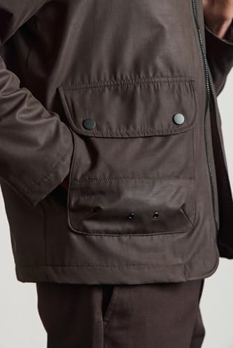 Erkek Kadife Yakalı Mont Ceket Kahverengi – Kapitone Astarlı, Yeni Sezon Şık Tasarım - 4220DNGR - Görsel 7