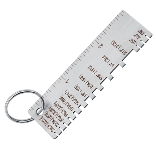 Wire/Metal Sheet Thickness Gauge Stainless Steel Welding Gage Plated Size Inspection Tool Wire Metal Sizes Thickness Gauge
