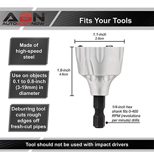 Abn Bolt Deburring Tool - 0.1 To 0.8In Deburring Bit Chamfer Tool Drill Attachment For Steel, Copper, Brass, And Wood #TOP1