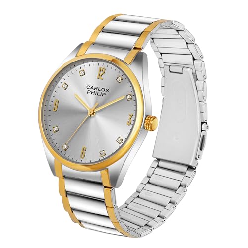 Image of Carlos Philip Axis Series Luxury Analog Watch for Men | Stainless Steel Strap | Japanese Miyota Movement | Stylish Water-Resistant Classic Timepiece