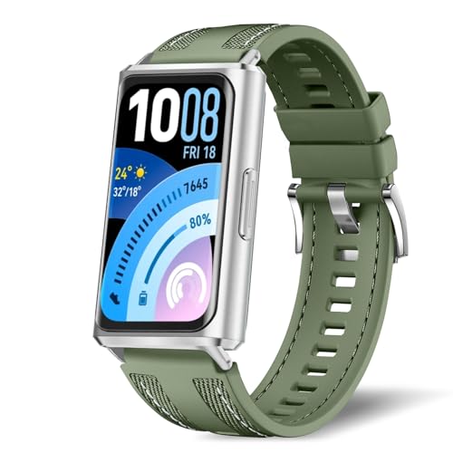 [NicMool] �o���h for HUAWEI Band 11 Pro/HUAWEI Band 11 / NFC / 11 Pro Aluminum Edition �Ή� �����o���h �V���R��+�i�C������ �����x���g �����ȒP ���� �_�炩�� �ʋC�� ��
