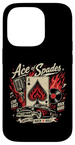 Rockabilly Ace Spades ���g���O���[�T�[ ���b�N�����[�� �z�b�g���b�h �X�}�z�P�[�X iPhone 14 Pro �p