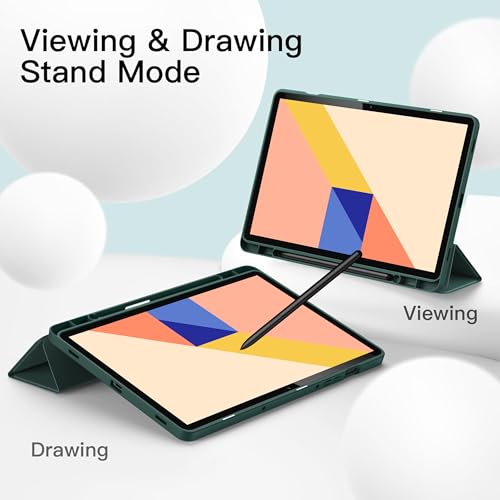 Image of TGK Smart Trifold Flip Case Cover for Samsung Galaxy Tab S9 FE 10.9 Inch /Tab S10 FE 10.9 inch with Pencil Holder (Green)