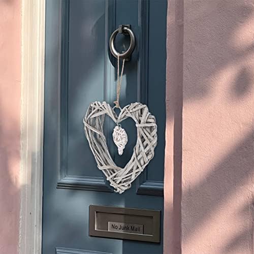 Heart Shaped Wicker Rattan Balls: 2pcs Valentines Day Wicker Hearts Hanging Balls Ornaments for Wedding Baby Shower Birthday Decorations