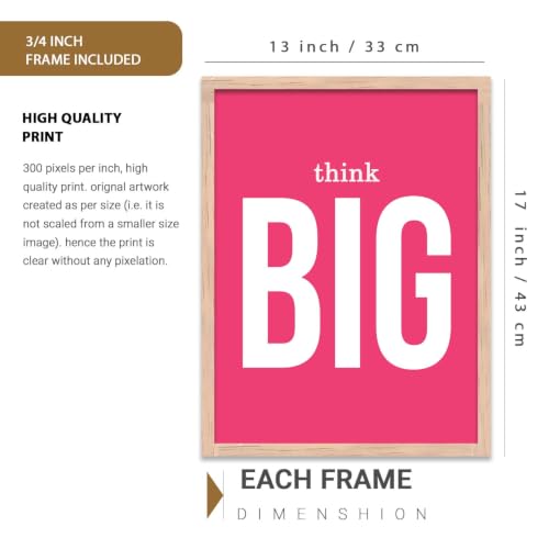 Image of kotart - Quotes Frames for Wall Decor - Motivational Photo Frame for Wall Decoration - Quotes Wall Poster with Frame for Room and Office - Set of 6 (Art 7, 13X17)
