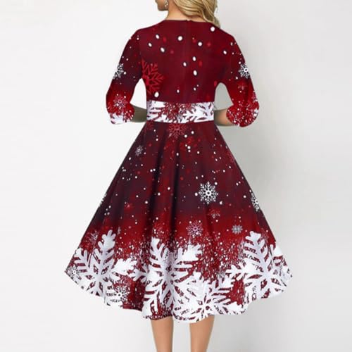 Robe tricotée pour Femme MOCHAMIK longue et élégante à col rond pour l'automne et l'hiver