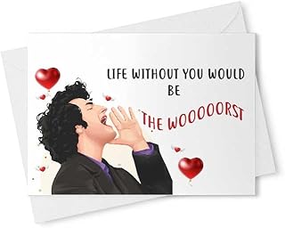 Funny Jean Valentines Card -Life Without You Would Be The Worst!!! Romantic Card, Cute Love Card, Funny Valentines Day, Greeting Card, Funny Love Card [00384]