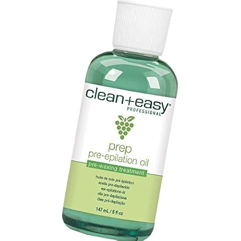 Clean + Easy Pre Wax Oil - Prepares the Skin for Hard Wax Application - Pre Waxing Treatment with Soybean and Grapeseed Oil, 5 oz Cover