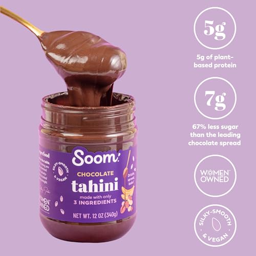 image for Soom Foods Sesame Tahini Paste Two Flavor Sampler: (1) Premium Sesame 