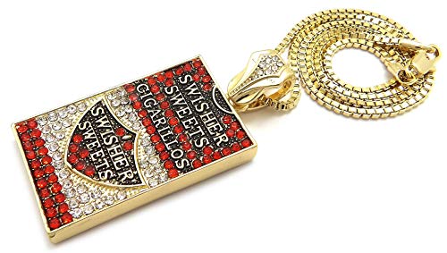 GWOOD Swisher Sweets Crystal Rhinestone Pendant Necklace3