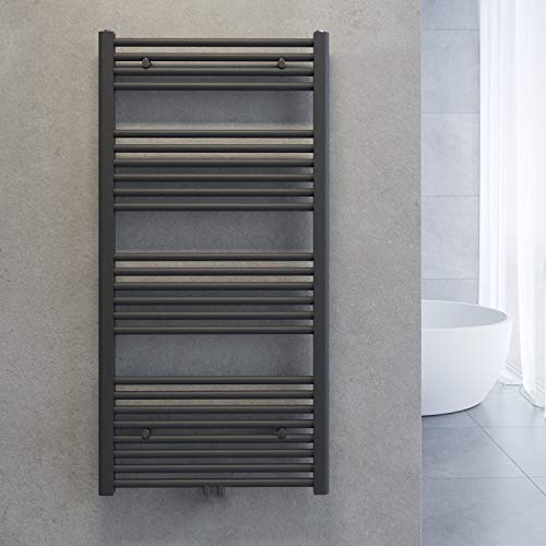 SONNI Handtuchheizkörper Handtuchtrockner 60 x 120cm Heizkörper Bad Mittelanschluss Handtuchwärmer Badheizkörper Anthrazit Gerade SONNI Handtuchheizkörper Handtuchtrockner 60 x 120cm Heizkörper Bad Mittelanschluss Handtuchwärmer Badheizkörper Anthrazit Gerade