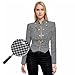 HyBrid & Company Women's Military Crop Stretch Gold Zip Up Blazer Jacket