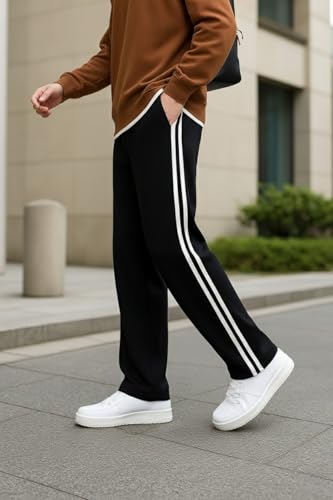 Image of dockstreet Men's /Unisex Open Bottom Drawstring Pure Cotton Stretchable Baggy Jogger Pants