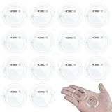 JDBZYDM 14 Pcs Clear Round Acrylic Button Pin Badge Blank Transparent Circle Pins Bulk Make Your Own Buttons DIY Crafts Custom Photo Button