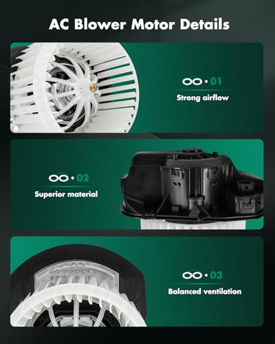 image for SCITOO HVAC Heater Blower Motor with Fan Cage Front 7P0820021 for Pors