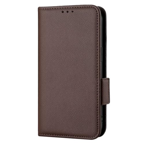 Image of Case Compatible with Fairphone 5 5G,PU Leather Case,Wallet design with Card Slot,Standable Flip Case Brown
