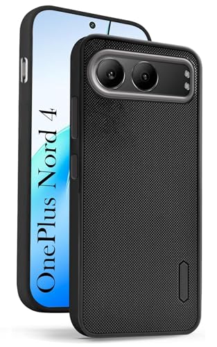 Image of Jkobi Back Cover Case for Oneplus Nord 4 (Textured Grip Design | Camera Protection | Slim and Light Weight | Soft Touch and Feel | Black)