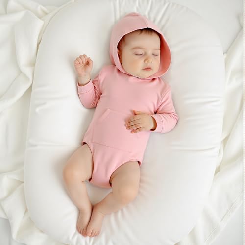 Newborn Baby Boy Girl Hoodie Sweatshirt Romper Long Sleeve Bubble Bodysuit Gender Neutral Fall Winter Clothes4