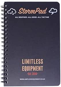 StormPad Waterproof Notebook - 90 Page Weatherproof Spiral Notepad 7x5 Inch
