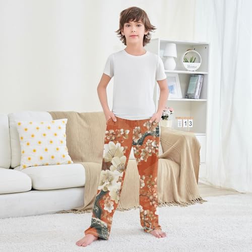 Plum Tree Boys Long Pants Soft Trousers Elastic Waist Kids Lounge Bottoms with Pockets S-XL 6