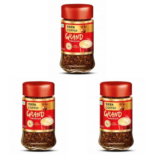 Image of Tata Premium Instant Coffee, 45g Jar, 100% Pure Coffee, With Flavour Locked Decoction Crystals, Rich Aroma & Great Taste (Pack of 3)