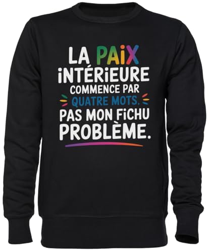 Sweat-shirt quatre mots noir fini les hauts inconfortables avec ce jumper unisexe