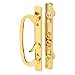 Prime-Line C 1283 Mortise-Style Sliding Door Handle Set ? Replace Old or Damaged Door Handles Quickly and Easily ?For Right- or Left-Handed Doors - Brass, 3-15/16? Mounting Holes