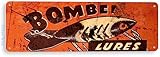 Tinworld Tin Sign Bomber Lures Retro Rustic Fishing Fish Bait Tackle Marina Metal Sign Decor B601