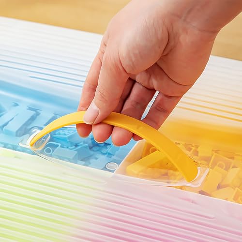 Image of 13 QT Plastic Storage Box with Removable Tray Craft Organizers and Storage Clear Storage Container with lid for Arts & Crafts, Playdoh, Beads, Crayons