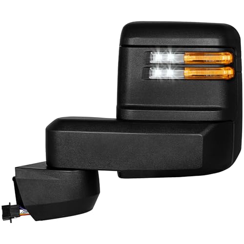 Driver Side Towing Mirror for 2020-2025 Chevy Silverado/GMC Sierra 2500HD 3500HD Left Side Replacement Mirrors with Black Cover, Manual Folding & Telescoping, No Camera, Not for 1500