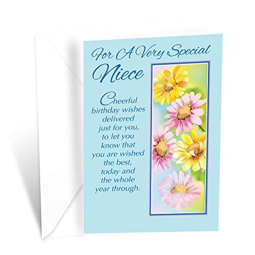 Happy Birthday Card For Niece For Adults | Made in America | Eco-Friendly | Thick Card Stock with Premium Envelope 5in x 7.75in | Packaged in Protective Mailer | Prime Greetings