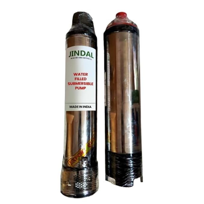 Image of 2HP 15 Stage Pure Copper Single Phase Water Filled Borewell Submersible Pump with Control Panel