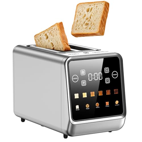 Image of Touch Screen Toaster 2 Slice, Bread Types & 6 Shade Settings